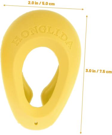 Angoily 2 Pairs Hair Dyeing Supplies Ear Covers for Shower Heat Ear Shields Coloring Ear Cover for Dying Hair Dryer Showering Ear Muffs Black Silica Gel Protector Make up Pregnant Woman 7.5x5cm Yellow - Buy Online on GoSupps.com