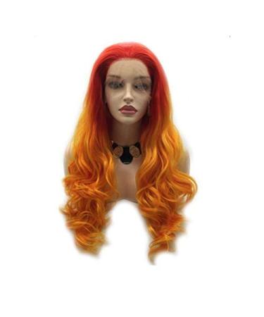 BGHJUE Long Curly Lace Front Wig for Women - Wavy Heat Resistant Synthetic Hairpiece with Deep Side Parting - Buy Online on GoSupps.com