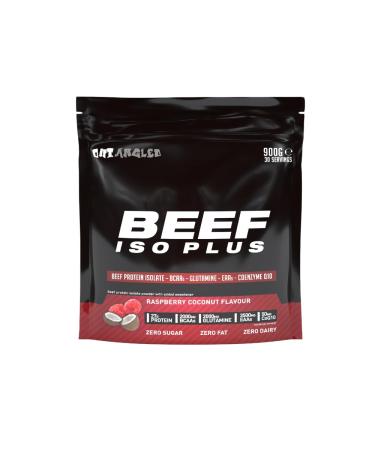Out Angled Beef Iso Plus Isolate Protein 900g (Raspberry Coconut)