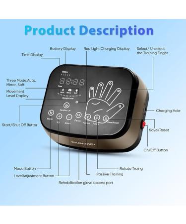 Robot Rehabilitation Gloves Hemiplegia Stroke Hand Physical Equipment with USB Chargeable and Hand Grip Squeeze Ball M-Left Hand - Buy Online on GoSupps.com