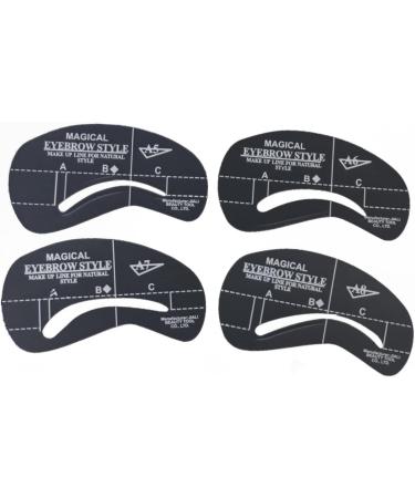 MAGICLULU 72 Pcs 6 Sets Eyebrow Stencils Eyebrows Shape Eyebrowhack Molds Kit Eyebrow Trimming White Tool mediumx3pcs As Shownx3pcs - Buy Online on GoSupps.com