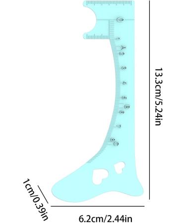 Eyebrow Ruler Eye Brow Stencils for Women | Quick Eye Makeup Tool Multifunctional Brow Measuring Eye Makeup Aid for Defined Brow Lip Lines Blue - Buy Online on GoSupps.com