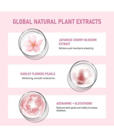 Sakura Gluta Brightening Underarm Deodorant Spray & Brightening Cream Whitening 50X Pearl Capsules Armpit Booster Serum Intimate Area Skin Lightening Cream Body Care Exfoliating Gel For Women - Buy Online on GoSupps.com