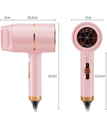 Professional Hair Dryer Ionic Hair Dryer Salon Hairdryer 1200W Constant Temperature Hair Dryer Powerful 3 Speed Settings DC Motor for Heathly Looking Hair Low Noise for Travel and Home Pink - Buy Online on GoSupps.com