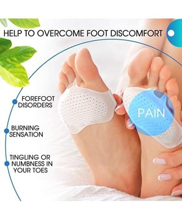 Soft Gel Metatarsal Pads for Pain Relief - 5 Pairs Ball of Foot Cushions for Calluses, Bunions, Corns, Morton Neuromas - Fits Heels & Shoes - Women Men (3 Beige & 2 White) - Buy Online on GoSupps.com