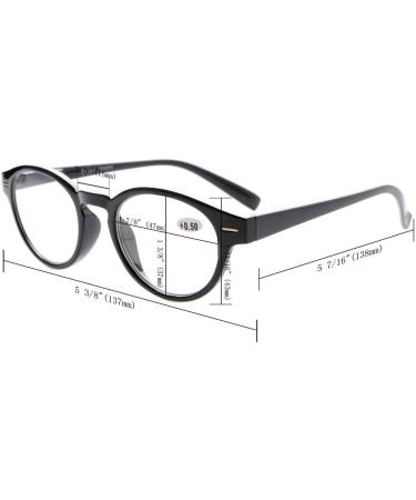 Eyekepper Retro Keyhole Oval Round Readers - Tortoise Spring Hinges +2.00 Reading Glasses for Stylish Vision - Buy Online on GoSupps.com