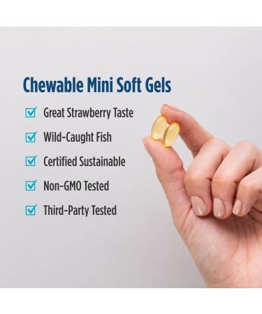 Nordic Naturals Ultimate Omega Jr Strawberry Soft Gels - 120 Mini - Brain Health & Mood Support - Non-GMO - 680 Omega-3s EPA & DHA - 60 Servings - Buy Online on GoSupps.com