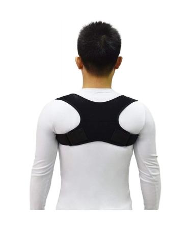 New Upper Back Posture Corrector Posture Clavicle Support Corrector Back Straight Shoulders Brace Strap Correct (Color : Black) (Grey) (Black)