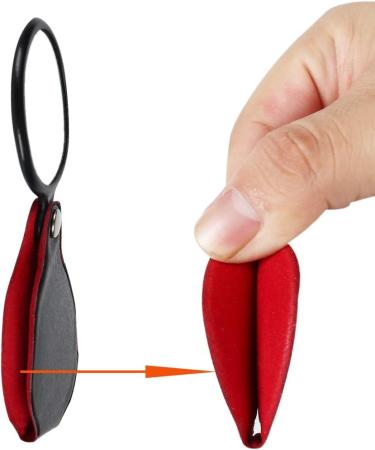 XDGOOD 2pcs 10X Mini Magnifying Glass Folding Pocket Magnifying Glass with Black Rotating Protective Leather Case Professional for Jewelry Reading Hobbies Science Books 50mm/1.96" - Buy Online on GoSupps.com
