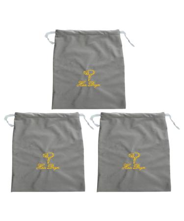 VINTORKY 3pcs Hair Dryer Storage Bag Hair Bag for Traveling Blow Dryer Bag Hair Tools Travel Bag Fabric 30.00X25.00X0.50CM As Shown