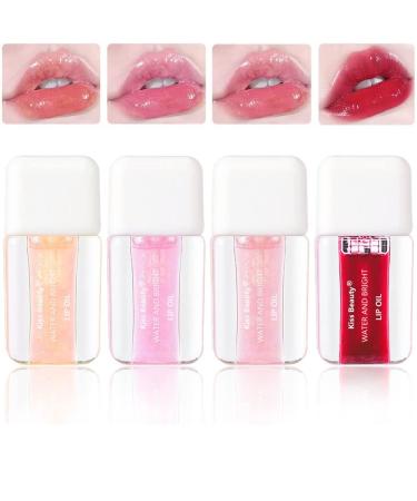 ZARICS 6 PCS Crystal Flower Lipstick Magic Color Changing Lip Gloss Set  Jelly Clear Flower Lip