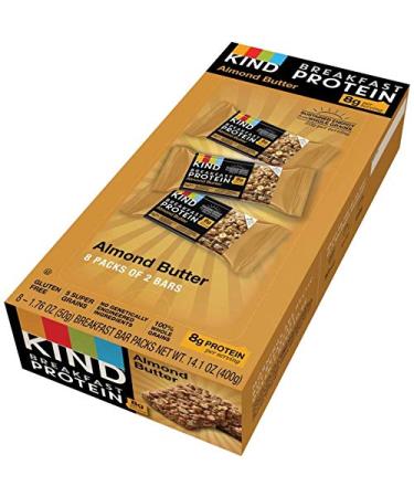KIND Bars Breakfast Protein Almond Butter 8 Pack of 2 Bars 1.76 oz (50 g) Each