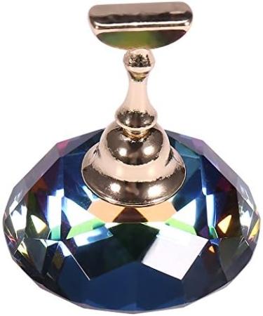 Nail Tip Practice Stand Magnetic Nail Display Stand with Crystal Base Nail Art Stand Nail Practice Holder Manicure Accessories(Colorful Diamond Shape Base) - Buy Online on GoSupps.com