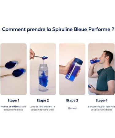 Performe - Vitamin C + Blue Liquid Spirulina High Assimilation Liquid Formula Cure 20 days 480 mg/day Boosts energy Highly concentrated in Phycocyanin Made in France 200 ml - Buy Online on GoSupps.com