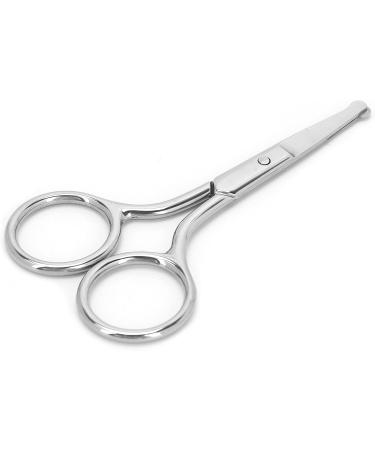 Stainless Steel Eyebrow Scissors & Nose Hair Trimmer for Men - Rounded Tip Grooming Tool for Eyebrows Nose Moustache & Beard - Buy Online on GoSupps.com
