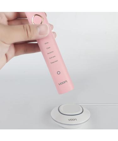 Voom Sonic Pro 7 Rechargeable Electronic Toothbrush | Advanced Oral Care Technology | 2-Minute Timer | 5 Speeds | Magnetic Levitation | 100% Waterproof (Pink) - Buy Online on GoSupps.com