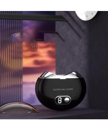 1Set Electric Automatic Nail Clippers Scissors Electric Nail Grinder with Light for Baby Adult Care Black - Buy Online on GoSupps.com