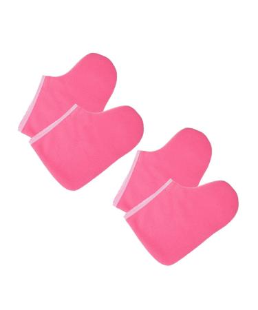 Healeved 2 Pairs Foot Mask Insulation Bag Paraffin Wax Foot Wraps Paraffin Foot Bags Nail Art Pedicure Foot Cover Hot Wax Foot Bags Covers Paraffin Wax Heated Booties Spa Cover Polyester