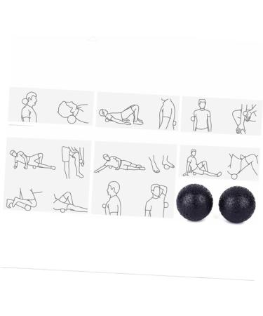 Clispeed 2ST Massage Ball Set - Yoga & Back Roller Muscle Massage Device Fascia Ball 10x10cm Black - Perfect for Pain Relief & Recovery - Buy Online on GoSupps.com
