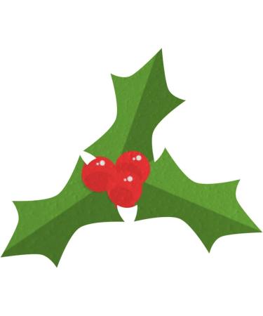 Edible Wafer Christmas Holly Pre-Cut Cupcake Toppers - 24pc - Buy Online on GoSupps.com
