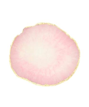 dragonaur-home decor 1 Pc Creative Golden Edge Resin Nail Art Palette Gel Nail Polish Drawing Color Palette DIY Nail Mixing Palette Manicure Display Holder Pink