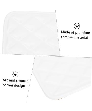  SOESFOUFU Nail Palette Oil Painting Nail Mix Nail Art Tray Cosmetic Mix Color Mixing Tray Nail Art White Foundation Ceramic Mix - Buy Online on GoSupps.com