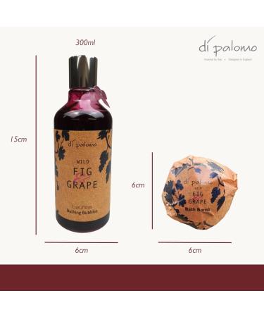 Di Palomo Vegan Wild Fig & Grape Luxury Bathing Collection: Bathing Bubbles and Bath Bombs Set - Buy Online on GoSupps.com