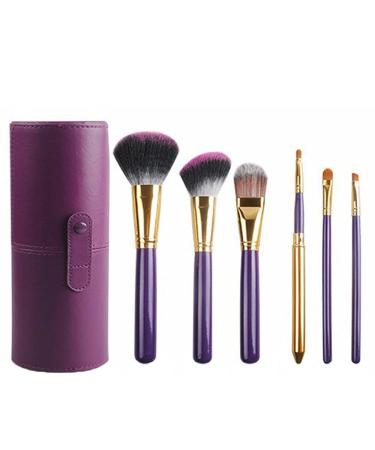 Large Capacity Purple Makeup Brush Holder - PU Storage Barrel for Brushes - Buy Online on GoSupps.com