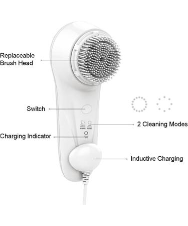 Electric Facial Cleansing Brush IPX7 Waterproof Facial Cleansing Tool With 7 Brush Heads USB Magnetic Charging Electric Facial Scrubber for Women - Buy Online on GoSupps.com