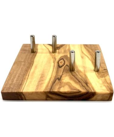Olive Wood DOM Holder for Wet Razors - Compatible with Most Types - Individually Sold - Buy Online on GoSupps.com