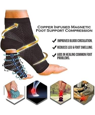 Shop 6 Pairs Copper-Soaked Magnetic Footrest Socks | Dr. Sock Soother Compression Support - Vita Wear - Red (S/M) - International Shipping Available - Buy Online on GoSupps.com