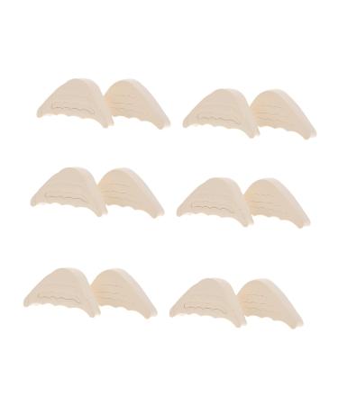 FRCOLOR 6 Pairs Half Size Padded Toe Plug Silicone Gel Forefoot Sleeve Toe Protector Inserts Toe Fillers for Shoes Metatarsal Sleeve Non-Slip High Elastic Sponge Men and Women Forefoot Pad As Shown 7.2x3.5x1.6cm