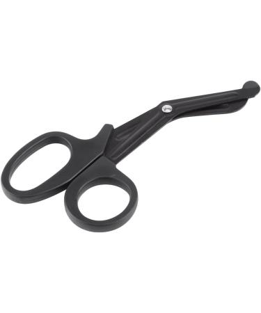 Stainless Steel Medical Bandage Scissors - EMT & Trauma, First Aid Tool for Paramedic, Nurses & Doctors - Precise Cut, Bent Black Scissors - Buy Online on GoSupps.com