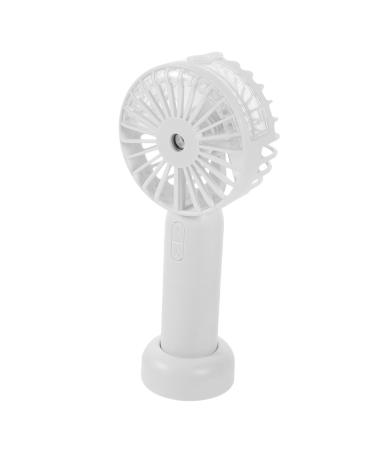 Yardenfun Fan Air Humidifier Face Mist Sprayer Heart Pillow Fluffy Handheld Portable Travel Humidifier Mini 17.50X7.50X4.00CM White