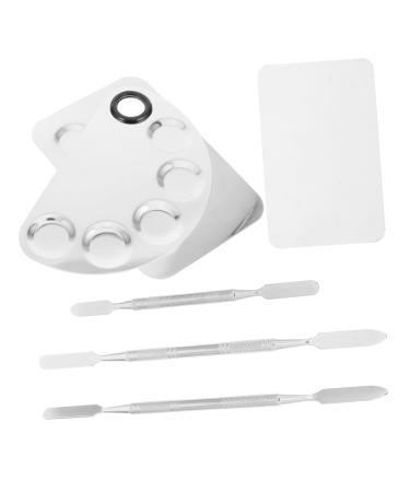 ABOOFAN 3ensembles Palette de M lange Acier Inoxydable Argent e avec Spatule pour Cosm tiques Palettes de Maquillage Pratiques et Fonctionnelles