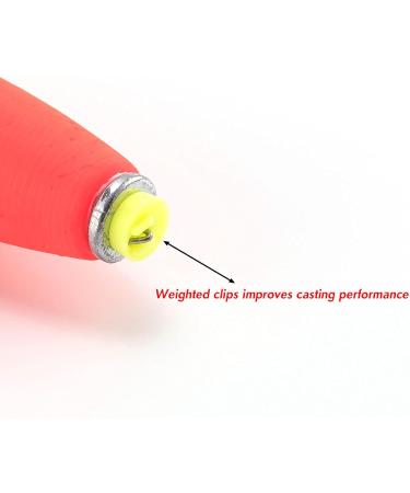 Dr.Fish 10 Pack Weighted Snap-on Fishing Bobbers | EVA Foam Corks | Bass Trout Crappie Panfish Floats | Red Yellow | 2-1/4 | Boat Fishing Essentials - Buy Online on GoSupps.com