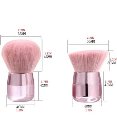 Makeup Powder Brushes Set Face Professional Mushroom Head Large Mineral Rose Gold 2PCS - Buy Online on GoSupps.com