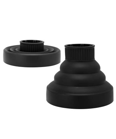 Premium Diffuser Hair Dryer for Curly Hair - Universal Collapsible Silicone Attachment | Portable & Foldable | Hair Hunger (Black) - Buy Online on GoSupps.com