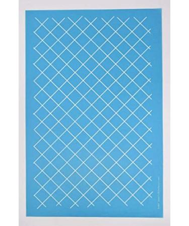 Full Line Stencil - 1 inch Grid on Point - Edge to Edge Stencil  Continuous Line Template for Free Motion Quilting  Domestic Machine  Hand Quilting  Long-Arm Quilting (31002)