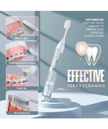 3-in-1 Travel Toothbrush Set - Foldable Design with Extra Soft Bristles & Refillable Toothpaste for Camping School & Business Trips - Buy Online on GoSupps.com