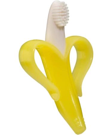 Baby Banana Yellow Banana Infant Toothbrush - Easy to Hold Train Infants Babies and Toddlers for Oral Hygiene - Teether Effect for Sore Gums - Buy Online on GoSupps.com