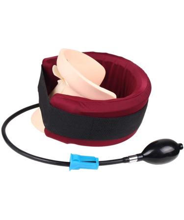 Foojo cervical spine traction device and collar adjustable neck support and wear ideal for aligning the spine and the relief of chronic neck pain