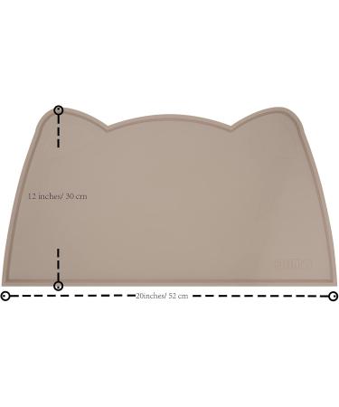 Ohmo Bowl Pad for Small Dogs & Cats | Non-Slip Silicone Feeding Mat | Waterproof Beige 52x30cm | International Shipping Available - Buy Online on GoSupps.com