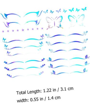 Healeved 18 Sheets Eyeliner Adhesive Eye Makeup Stickers Star Stickers Silver Eye Shadow Womens Makeup 1 count (Pack of 1) As Shownx3pcs - Buy Online on GoSupps.com