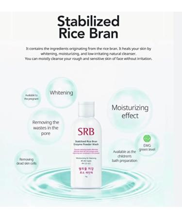 SRB Rice Bran Enzyme Powder Face Wash 70g - Korean Beauty | Moisturizing & Cleansing for All Skin Types | pH 5.5-6.5 - Buy Online on GoSupps.com