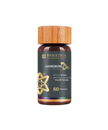 Hairgrow Herbal Capsule for Healthy Hair with Amla Ashwagandha Nutmeg and Licorice - Enhance Hair Strength - 100% Vegan - 60 Capsules