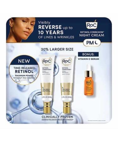 ROC Retinol Correxion Night Cream 2pk with Bonus Serum