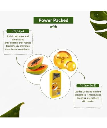 ican London Papaya Vitamin E Enriched Facial Cleanser For Deep Cleansing Smoothing 100ml - Buy Online on GoSupps.com