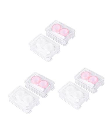 JECOMPRIS container 6 STK mini containers for colored contact lenses container for eye contact lenses Contact case holder holder holder lentils cleaning case lens container portable holder