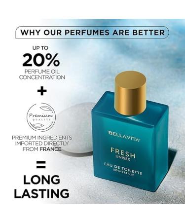 Luxury FRESH Unisex Eau De Toilette Perfume with Bergamot Lavender Ylang Ylang|Premium Long Lasting Fresh Fragrance for Men & Women 100ML - Buy Online on GoSupps.com